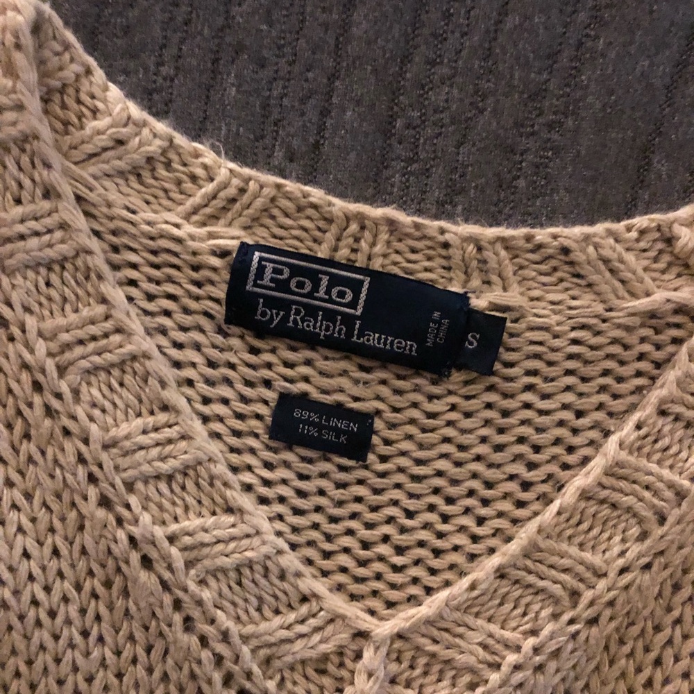Polo Ralph Lauren women sweater heavy duty 89% linen 11% silk - Picture 4 of 5